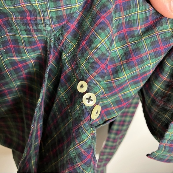 Ralph Lauren Green plaid button down shirt mens XL Christmas plaid 100% cotton - Picture 7 of 10